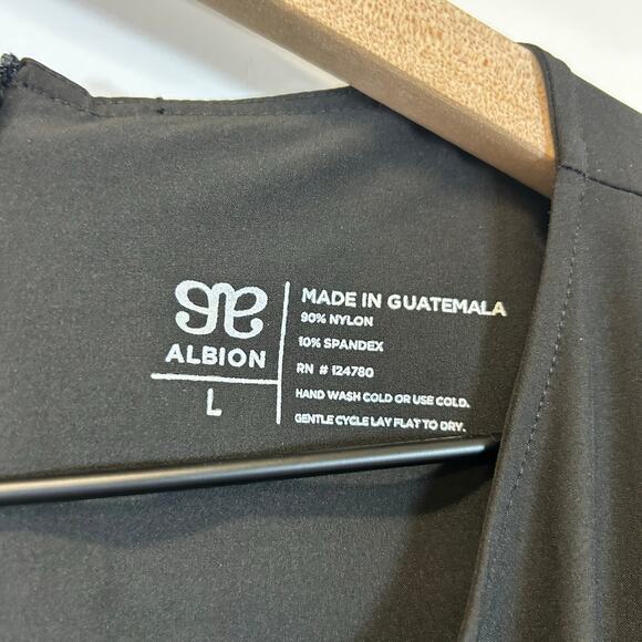 Albion Going Places Dress Black Cap Sleeves Drawstring Waist Women’s L Tall NWT - Picture 5 of 12